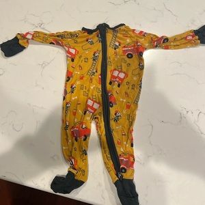 Little Sleepies Fire Trucks Onesie